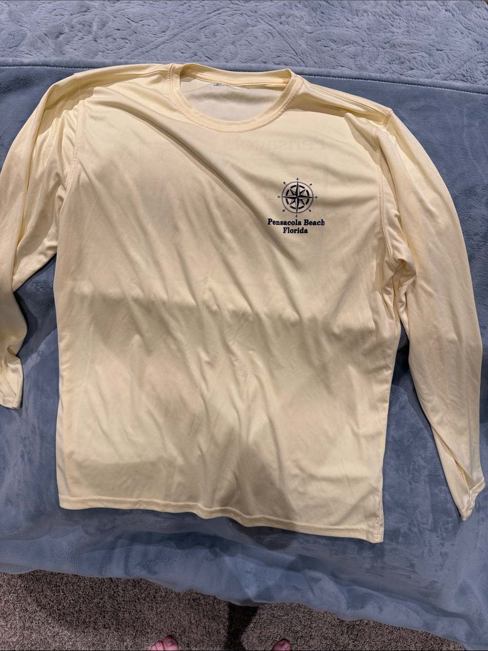 Pensacola Beach Florida Long-Sleeve Crew - Cream